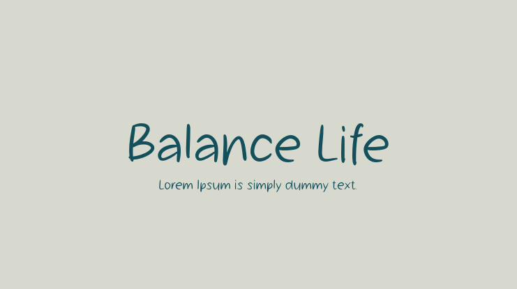 Balance Life Font