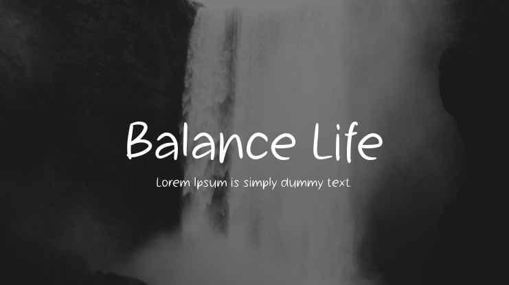 Balance Life Font