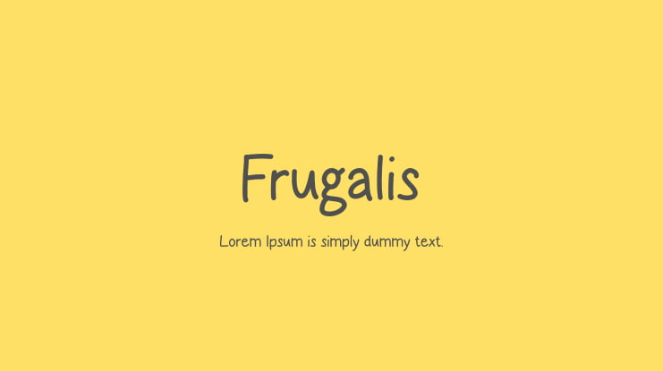 Frugalis Font