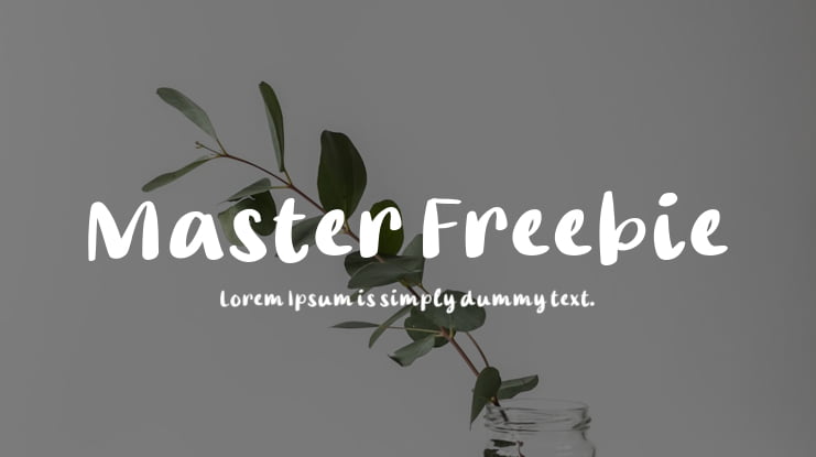 Master Freebie Font