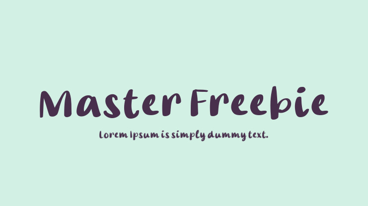 Master Freebie Font