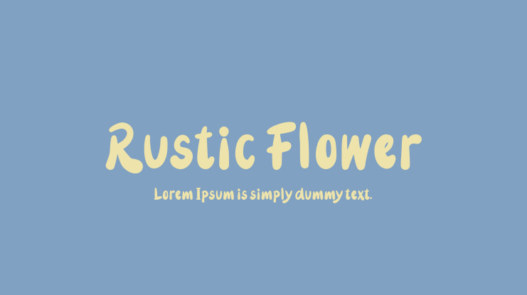 Rustic Flower Font