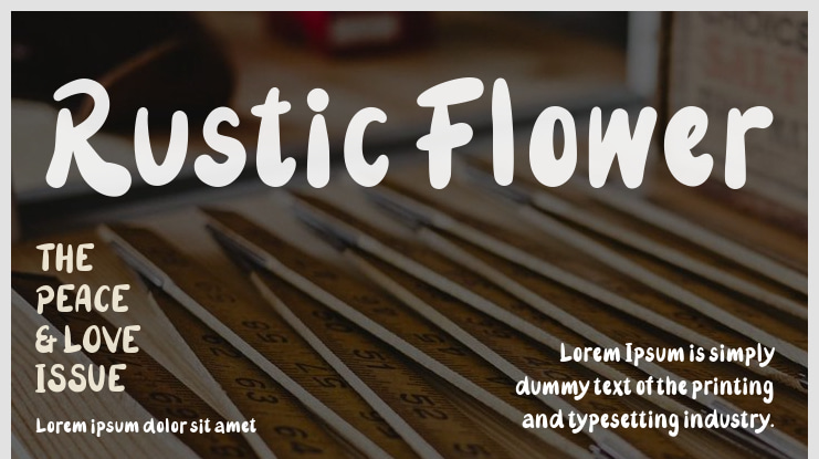 Rustic Flower Font