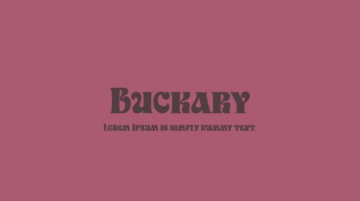 Buckary Font