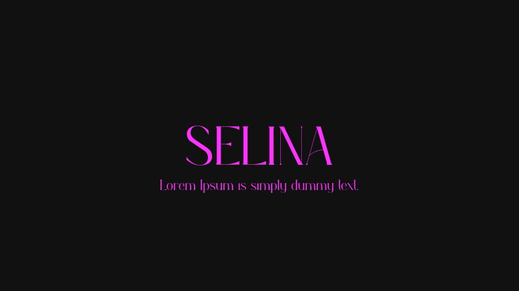 SELINA Font