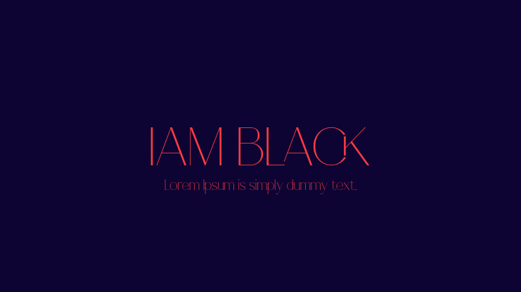 IAM BLACK Font
