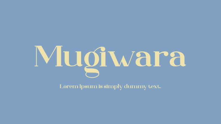 Mugiwara Font