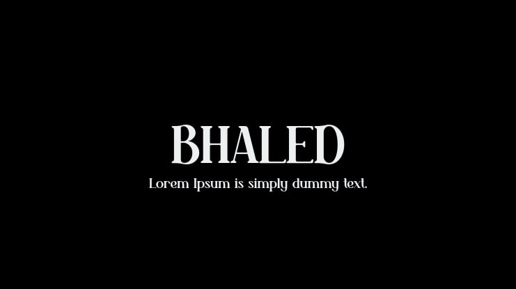 BHALED Font