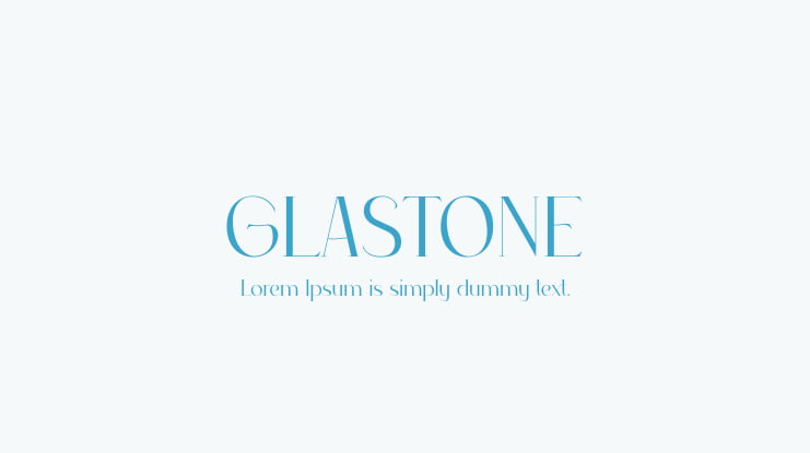 GLASTONE Font