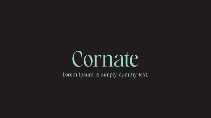 Cornate Font