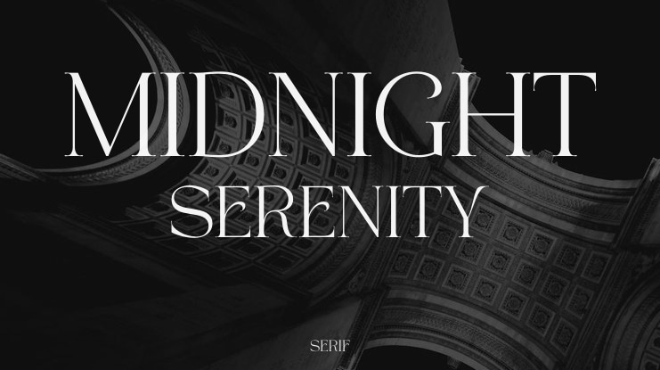 MIDNIGHT SERENITY Font Family