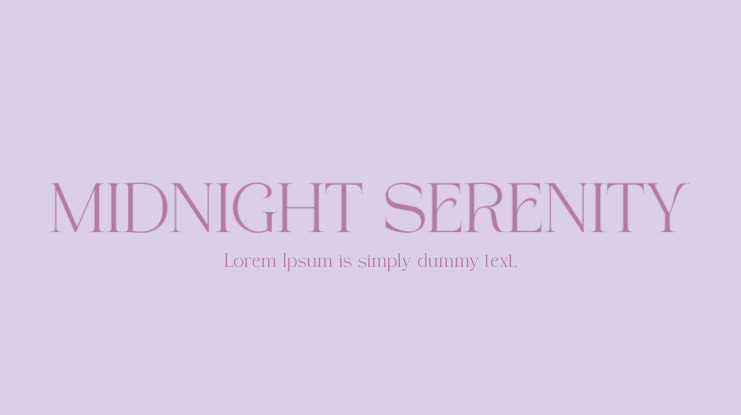 MIDNIGHT SERENITY Font Family