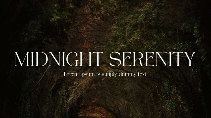 MIDNIGHT SERENITY Font Family