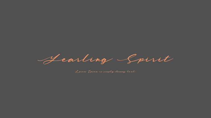 Yearling Spirit Font