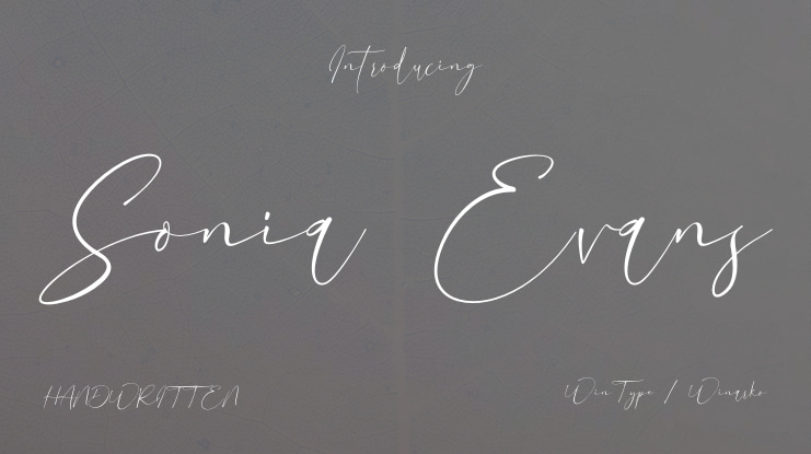 Sonia Evans Font