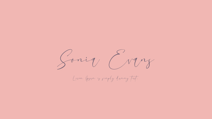Sonia Evans Font
