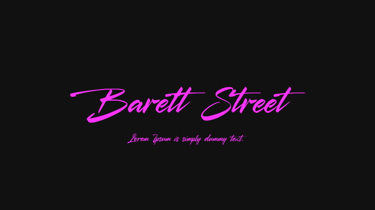 Barett Street Font