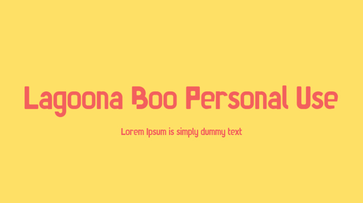 Lagoona Boo Personal Use Font