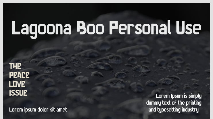 Lagoona Boo Personal Use Font