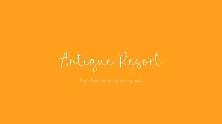 Antique Resort Font