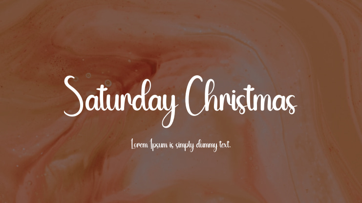 Saturday Christmas Font