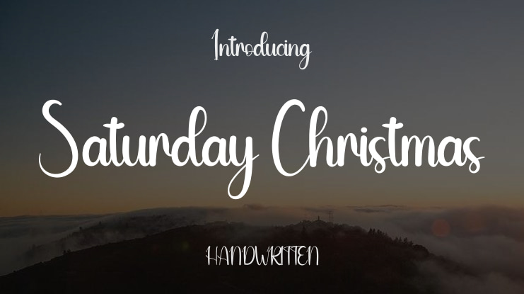 Saturday Christmas Font