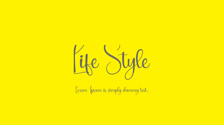 Life Style Font
