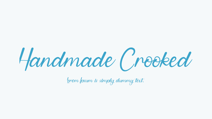 Handmade Crooked Font