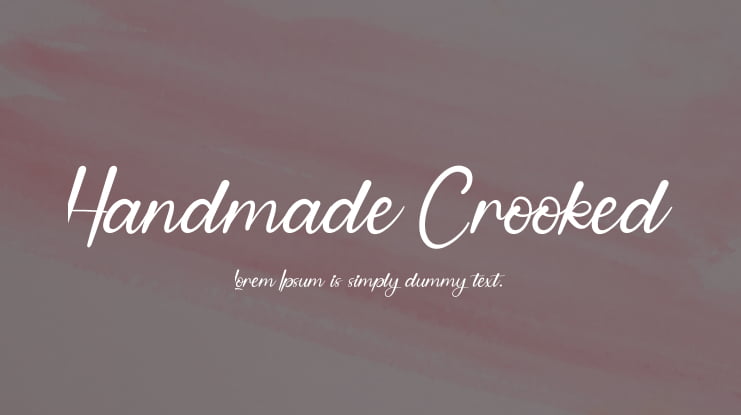 Handmade Crooked Font