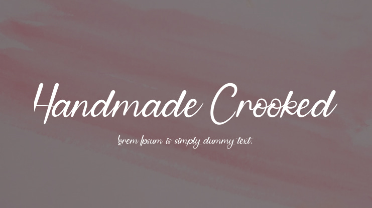 Handmade Crooked Font