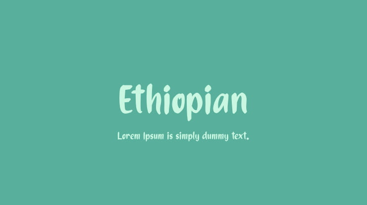 Ethiopian Font