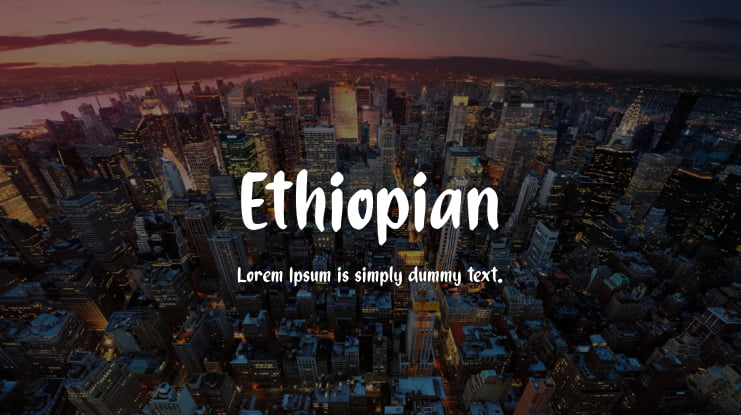 Ethiopian Font