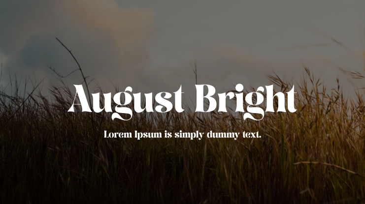 August Bright Font