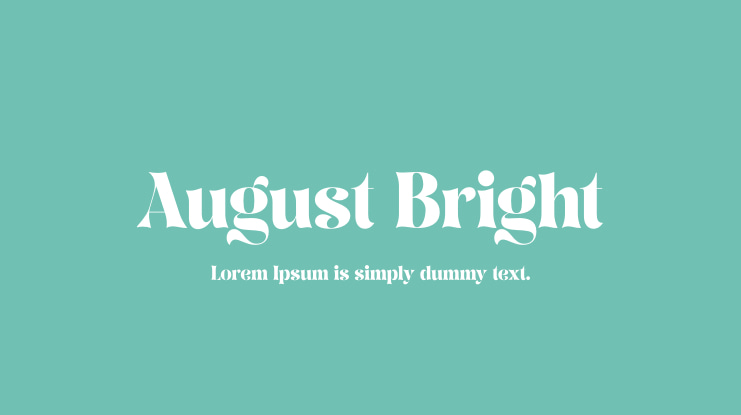 August Bright Font