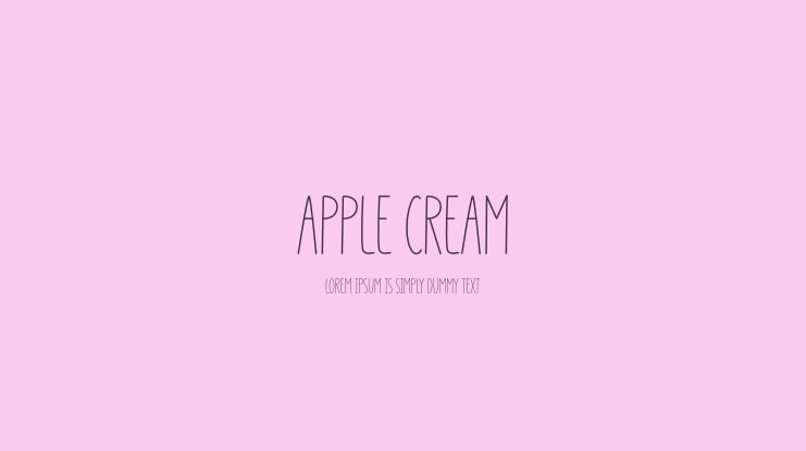Apple Cream Font