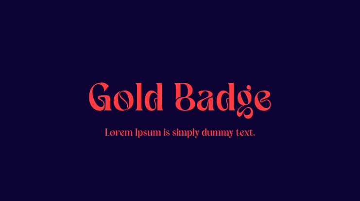 Gold Badge Font
