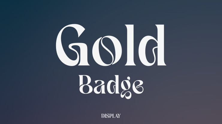 Gold Badge Font