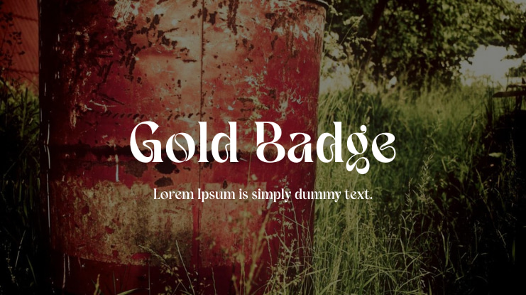 Gold Badge Font