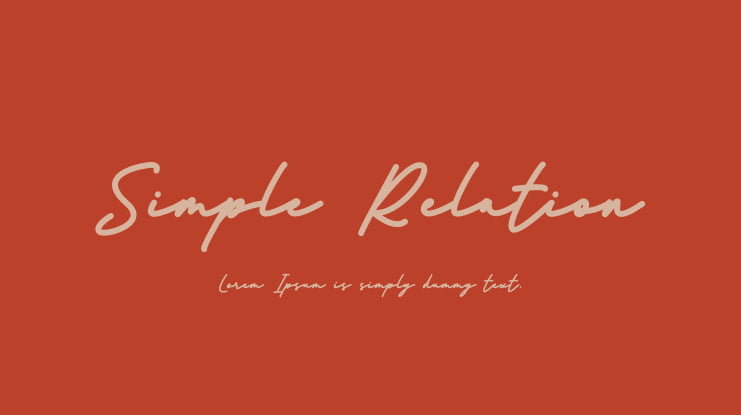 Simple Relation Font