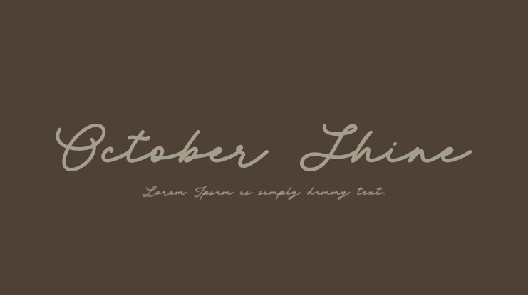 October Shine Font