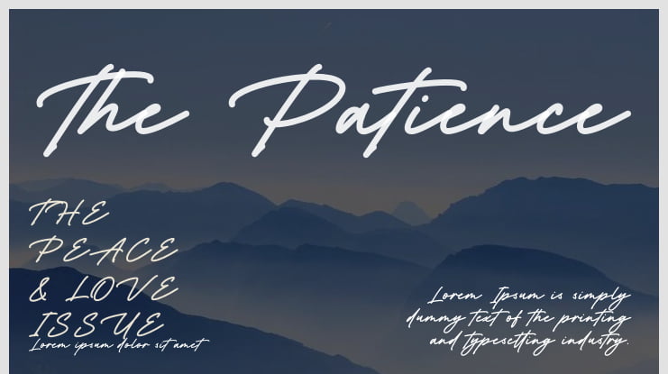 The Patience Font
