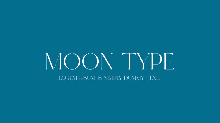 Moon Type Font