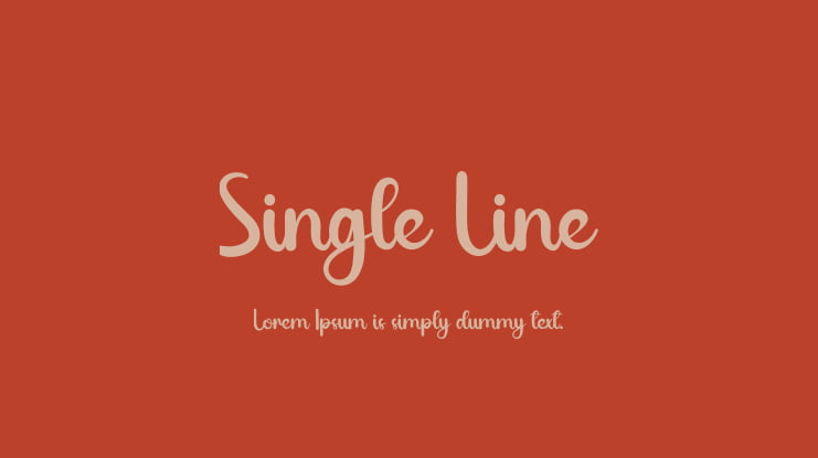 Single Line Font
