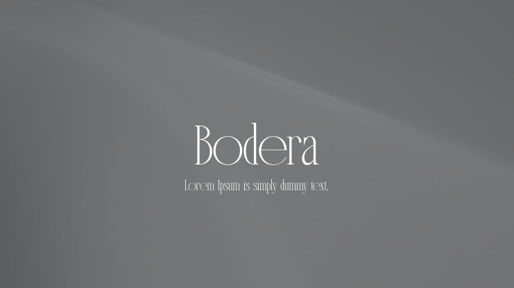 Bodera Font