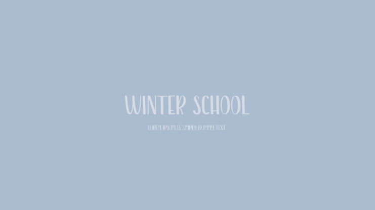 Winter School Font