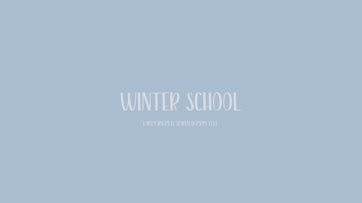 Winter School Font