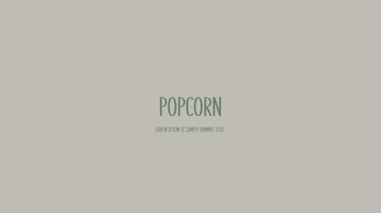 Popcorn Font
