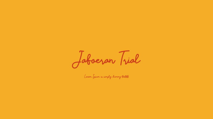 Jaboeran Trial Font