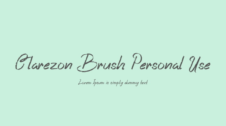 Clarezon Brush Personal Use Font
