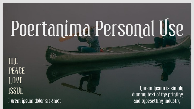 Poertanima Personal Use Font